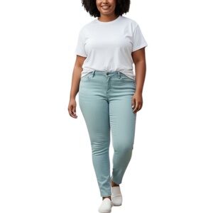 Torrid Turquoise Denim Jegging Skinny Fit Size 16R